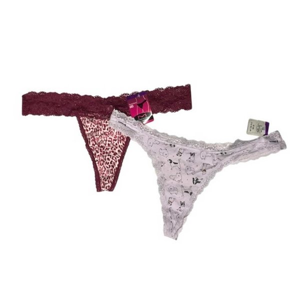 Maidenform & Jenni 2 Pack Thong Panty XXL (11-AL) - Picture 1 of 8